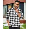 imageCOOFANDY Mens Flannel Plaid Shirts Long Sleeve Button Down Shirts Casual Fall Shirt JacketBlackwhite