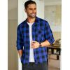 imageCOOFANDY Mens Flannel Plaid Shirts Long Sleeve Button Down Shirts Casual Fall Shirt JacketBlue