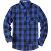 imageCOOFANDY Mens Flannel Plaid Shirts Long Sleeve Button Down Shirts Casual Fall Shirt JacketBlue