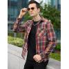 imageCOOFANDY Mens Flannel Plaid Shirts Long Sleeve Button Down Shirts Casual Fall Shirt JacketBrown