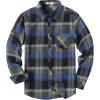 imageCOOFANDY Mens Flannel Plaid Shirts Long Sleeve Button Down Shirts Casual Fall Shirt JacketDark Blue