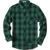 imageCOOFANDY Mens Flannel Plaid Shirts Long Sleeve Button Down Shirts Casual Fall Shirt JacketGreen