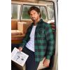 imageCOOFANDY Mens Flannel Plaid Shirts Long Sleeve Button Down Shirts Casual Fall Shirt JacketGreen