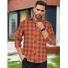 imageCOOFANDY Mens Flannel Plaid Shirts Long Sleeve Button Down Shirts Casual Fall Shirt JacketOrange