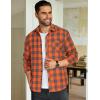 imageCOOFANDY Mens Flannel Plaid Shirts Long Sleeve Button Down Shirts Casual Fall Shirt JacketOrange
