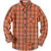 imageCOOFANDY Mens Flannel Plaid Shirts Long Sleeve Button Down Shirts Casual Fall Shirt JacketOrange