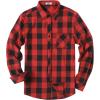 imageCOOFANDY Mens Flannel Plaid Shirts Long Sleeve Button Down Shirts Casual Fall Shirt JacketRed