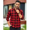 imageCOOFANDY Mens Flannel Plaid Shirts Long Sleeve Button Down Shirts Casual Fall Shirt JacketRed