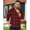 imageCOOFANDY Mens Flannel Plaid Shirts Long Sleeve Button Down Shirts Casual Fall Shirt JacketRed Black