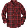 imageCOOFANDY Mens Flannel Plaid Shirts Long Sleeve Button Down Shirts Casual Fall Shirt JacketRed Black