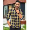 imageCOOFANDY Mens Flannel Plaid Shirts Long Sleeve Button Down Shirts Casual Fall Shirt JacketYellow