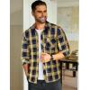 imageCOOFANDY Mens Flannel Plaid Shirts Long Sleeve Button Down Shirts Casual Fall Shirt JacketYellow