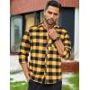 imageCOOFANDY Mens Flannel Plaid Shirts Long Sleeve Button Down Shirts Casual Fall Shirt JacketYellowblack