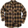 imageCOOFANDY Mens Flannel Plaid Shirts Long Sleeve Casual Button Down Shirt with PocketsBlack Brown