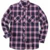 imageCOOFANDY Mens Flannel Plaid Shirts Long Sleeve Casual Button Down Shirt with PocketsBlack Pink Plaid