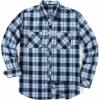 imageCOOFANDY Mens Flannel Plaid Shirts Long Sleeve Casual Button Down Shirt with PocketsBlue Black Plaid