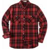 imageCOOFANDY Mens Flannel Plaid Shirts Long Sleeve Casual Button Down Shirt with PocketsRed Black Plaid