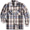 imageCOOFANDY Mens Flannel Shirts Casual Button Down Plaid Shirt Jacket Long Sleeve Fleece Shacket with PocketsLight Blue