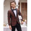 imageCOOFANDY Mens Floral Tuxedo Jacket Paisley Shawl Lapel Suit Blazer Jacket for DinnerPromWeddingChristmas Red Green