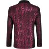 imageCOOFANDY Mens Floral Tuxedo Jacket Paisley Shawl Lapel Suit Blazer Jacket for DinnerPromWeddingPink