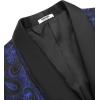 imageCOOFANDY Mens Floral Tuxedo Suit Jacket Slim Fit Dinner Jacket Party Prom Wedding Blazer JacketsBlue Paisley