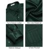 imageCOOFANDY Mens Luxury Satin Dress Shirt Shiny Silk Long Sleeve Button Up Shirts Wedding Shirt Party PromArmy Green