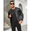 imageCOOFANDY Mens Metallic Jacket 70s Disco Dance Party Costume Shiny Varsity Zipper Baseball Bomber JacketBlack