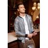 imageCOOFANDY Mens Metallic Jacket 70s Disco Dance Party Costume Shiny Varsity Zipper Baseball Bomber JacketSequined Laser Silver