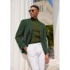 imageCOOFANDY Mens Mock Turtleneck Sweater Short Sleeve Casual Basic Tops Ribbed Knit Pullover Solid TeeArmy Green