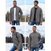 imageCOOFANDY Mens Puffer Jacket Packable Lightweight Jackets Winter Coat Windproof Zipper Down JacketDark Grey