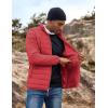 imageCOOFANDY Mens Puffer Jacket Packable Lightweight Jackets Winter Coat Windproof Zipper Down JacketDark Red