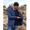 imageCOOFANDY Mens Puffer Jacket Packable Lightweight Jackets Winter Coat Windproof Zipper Down JacketDenim Blue