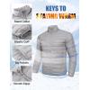 imageCOOFANDY Mens Puffer Jacket Packable Lightweight Jackets Winter Coat Windproof Zipper Down JacketLight Grey