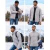 imageCOOFANDY Mens Puffer Jacket Packable Lightweight Jackets Winter Coat Windproof Zipper Down JacketLight Grey