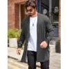 imageCOOFANDY Mens Ruffle Shawl Collar Cardigan Open Front Lightweight Long Length Drape Cape Overcoat with PocketsDeep Gray