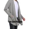 imageCOOFANDY Mens Ruffle Shawl Collar Cardigan Open Front Lightweight Long Length Drape Cape Overcoat with PocketsGray
