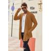 imageCOOFANDY Mens Ruffle Shawl Collar Cardigan Open Front Lightweight Long Length Drape Cape Overcoat with PocketsLight Brown