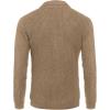 imageCOOFANDY Mens Shawl Collar Cardigan Sweater Slim Fit Cable Knit Button up Sweater with PocketsCamel
