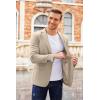 imageCOOFANDY Mens Sport Coat Casual Blazer One Button Business Suit JacketLight Khaki