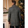 imageCOOFANDY mens Men Pea CoatBlack Plaid