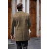 imageCOOFANDY mens Men Pea CoatBrown Plaid