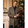 imageCOOFANDY mens Men Pea CoatBrown Plaid
