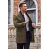 imageCOOFANDY mens Men Pea CoatBrown Plaid