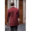 imageCOOFANDY mens Men Pea CoatRed Plaid