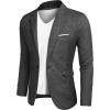 imageCOOFANDY Mens Blazer Casual Sport Coats Slim Fit One Button Suit Jacket Lightweight Sports JacketSoft Black