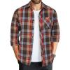 imageCOOFANDY Mens Flannel Plaid Shirts Long Sleeve Button Down Shirts Casual Fall Shirt JacketBrown