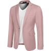imageCOOFANDY Mens Sport Coat Casual Blazer One Button Business Suit JacketDark Pink