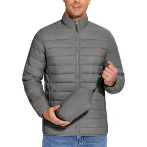 imageCOOFANDY Mens Puffer Jacket Packable Lightweight Jackets Winter Coat Windproof Zipper Down JacketDark Grey