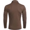imageCOOFANDY Mens Slim Fit Turtleneck Cotton T Shirts Casual Long Sleeve Lightweight Pullover Sweater Basic TopsBrown