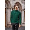 imageCOOFANDY Mens Slim Fit Turtleneck Cotton T Shirts Casual Long Sleeve Lightweight Pullover Sweater Basic TopsDark Green
